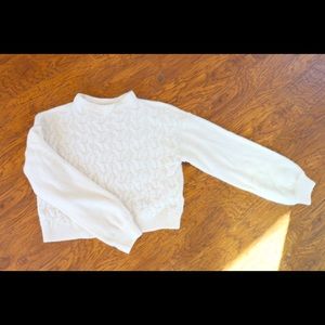 White Crop Sweater